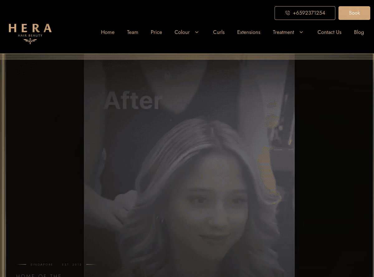 Screenshot of Hera Hair Beauty — Malvertising Incident Response